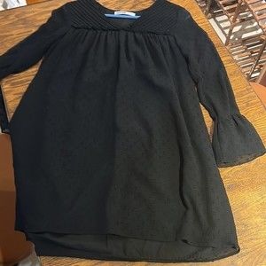 Zara Black Mesh Polka Dot Dress